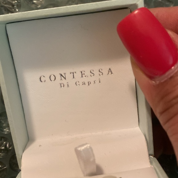 NWT/Box sterling, silver pearl and crystal earrings - Picture 4 of 4